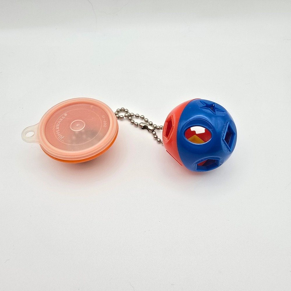 Vintage Tupperware Keychains Wonderlier Shape-O-Ball 80s Pill Container Lot